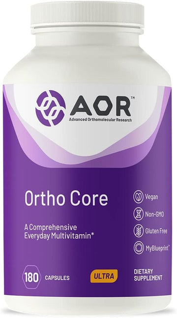 Aor, Ortho Core, Nutritional Support For Foundational Health And Energy, Multivitamin And Mineral Supplement, Vegan, 30 Servings (180 Capsules)