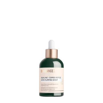 Biossance Squalane + Copper Peptide Rapid Plumping Serum - Face Serum For All Skin Types - Visibly Plumping + Firming Skin, Fine Lines + Wrinkles, Vegan Copper Peptides, Hyaluronic Acid