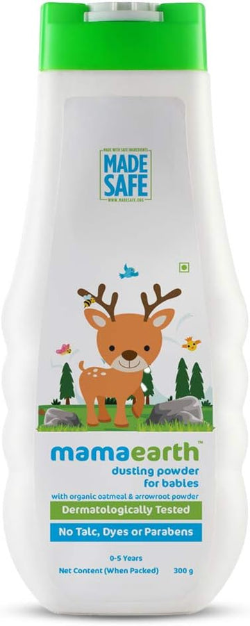 Mamaearth Dusting Powder For Babies | With Organic Oatmeal & Arrowroot | Talc-Free Baby Powder | For Diaper Rash, Sweat Or Dry & Irritated Skin | 10.58 Oz/300G