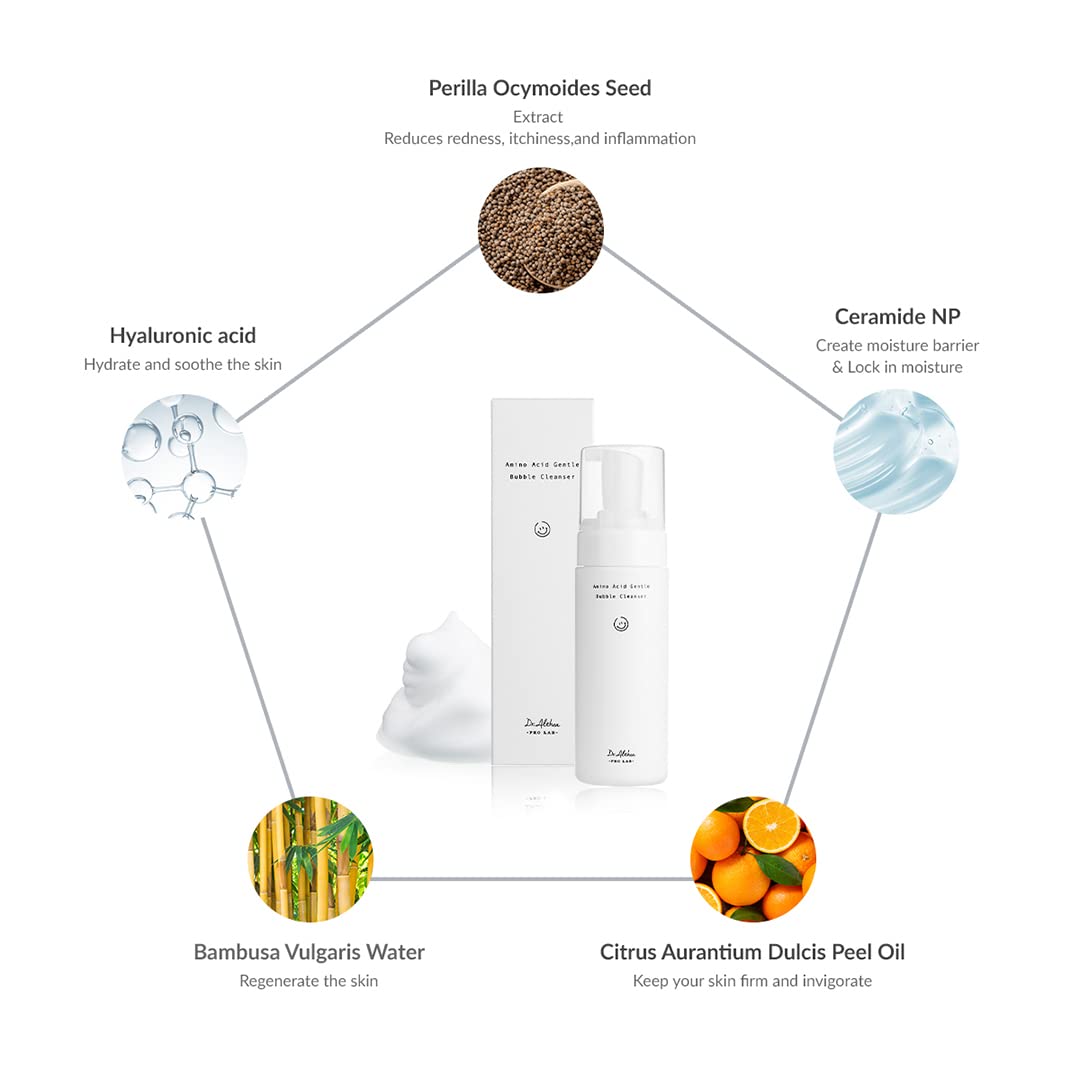 Dr.Althea Amino Acid Gentle Bubble Cleanser | Foam Cleanser | Daily Gentle Face Wash For Sensitive Skin | Vegan Korean Skin Care | 4.73 Fl Oz : Beauty & Personal Care