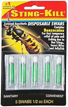 Sting Kill Disp Swabs 5Ea Randob Labs : Health & Household