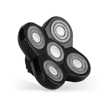 Skull Shaver Carver 5 Head Replacement Blade - Efficient Shave For Coarse Hair - Flexing Rotary Blades - Easy Maintenance - Fits Pitbull Shavers