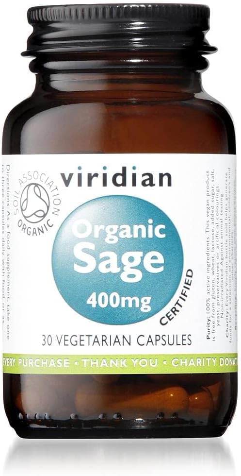 Organic Sage 400Mg: 30 Veg Caps