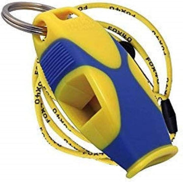 Fox 40 Sharx Whistle w/Lanyard Referee Survival Outdoor Safety Yellow (2-Pack)