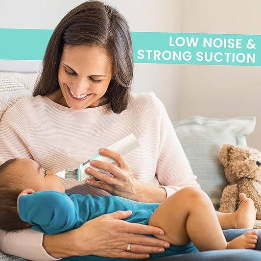 Nasal Aspirator for Baby-Electric Nose Suction for Baby Nose Sucker with 6 Suction Levels, Waterproof Nose Aspirator for Toddlers, Light Soothing Function