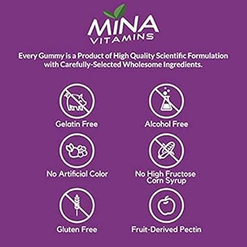 Halal Omega-3 Vitamin Gummy With Dha Without The Fishy Aftertaste. For Kids + Adults –Vegetarian, Non-Gmo, Gluten Free (60 Count)