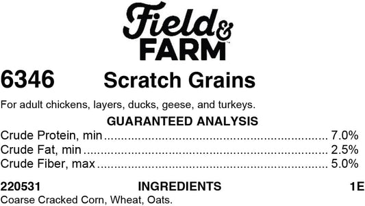 Kent Field And Farm Scratch Grains - Complete Feed For Poultry, Wild Birds And Native Game Birds - 25 Pound Bag