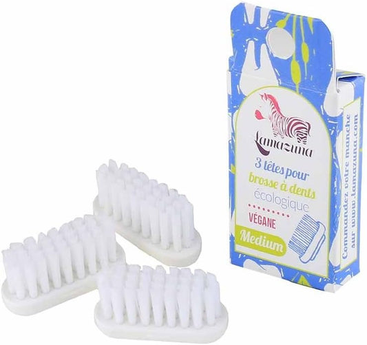 Lamazuna - Recharge De 3 Têtes Pour Brosse À Dents - Medium