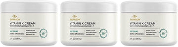 Swanson Vitamin K Cream With Menaquinone-7 - Eye Cream To Help Minimize The Appearance Of Dark Circles Under The Eyes - Topical Cream To Help Nourish And Brighten The Skin - (2 Fl Oz) 3 Pack