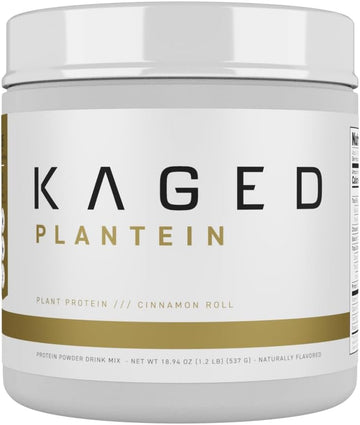 Kaged Plant Protein Powder | Vegan | Cinnamon Roll | Plantein | Organi