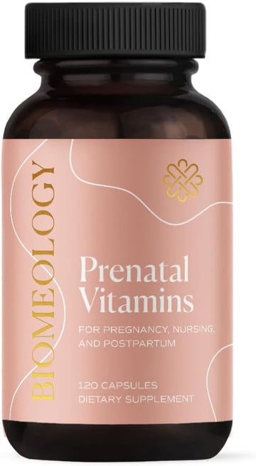 Prenatal Vitamins - Methylated Pregnancy Multivitamin With Bioavailable Nutrients  Mom & Baby Nutrition, Fetal Development W Methylfolate, Choline, Zinc, Vitamin D (120 Capsules)