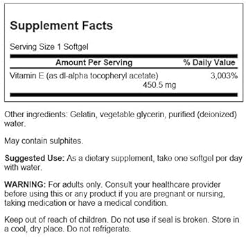 Swanson Vitamin E 1000 Iu 1000 Iu (450 Milligrams) 60 Sgels (3 Pack)