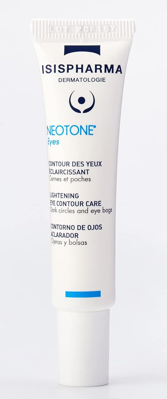Isispharma Neotone Eyes - Brightening Eye Cream - With Licorice Extract And Hyaluronic Acid - Pigmentary Roll-On, Lightens Dark Circles And Decongests Puffiness - Made In France