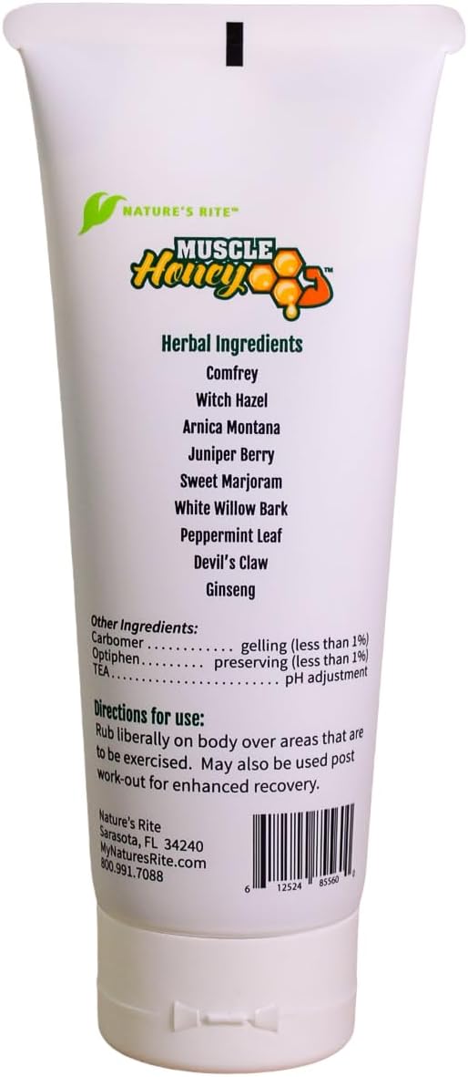 Nature'S Rite Muscle Honey, 6.8 Oz. (200 Ml), All-Natural Herbal Gel, Sports & Athletic Aid, Wada & Ncaa Compliant