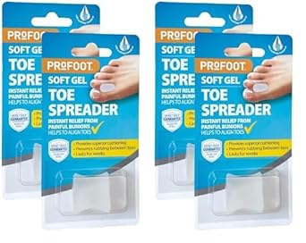 PROFOOT SoftGel Toe Spreader - Relieve Bunion Pain and Align Toes - Gentle Bunion Corrector - Washable, Reusable - 4 Pack : Amazon.co.uk: Health & Personal Care