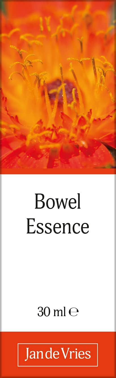 Jan De Vries Bowel Essence | Flower Essence | Used By People Who Experience A Knotted, Churning Feeling When Nervous | Contains Aspen, Chamomile & Agrimony | 30Ml