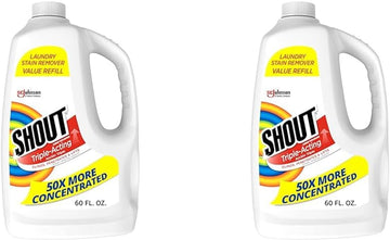 Shout Active Enzyme Laundry Stain Remover Spray, Triple-Acting Formula Clings, Penetrates, And Lifts 100+ Types Of Everyday Stains - Prewash Refill 60Oz (Pack Of 2)