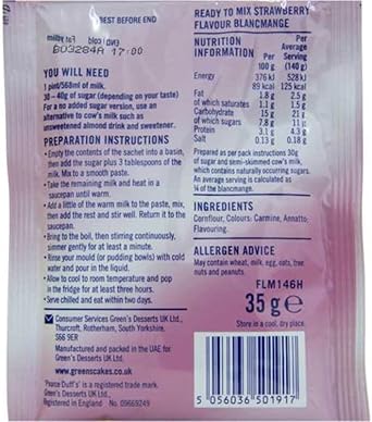 Pearce Duff's Strawberry Blancmange 35g (Pack of 12) : Amazon.co.uk: Grocery