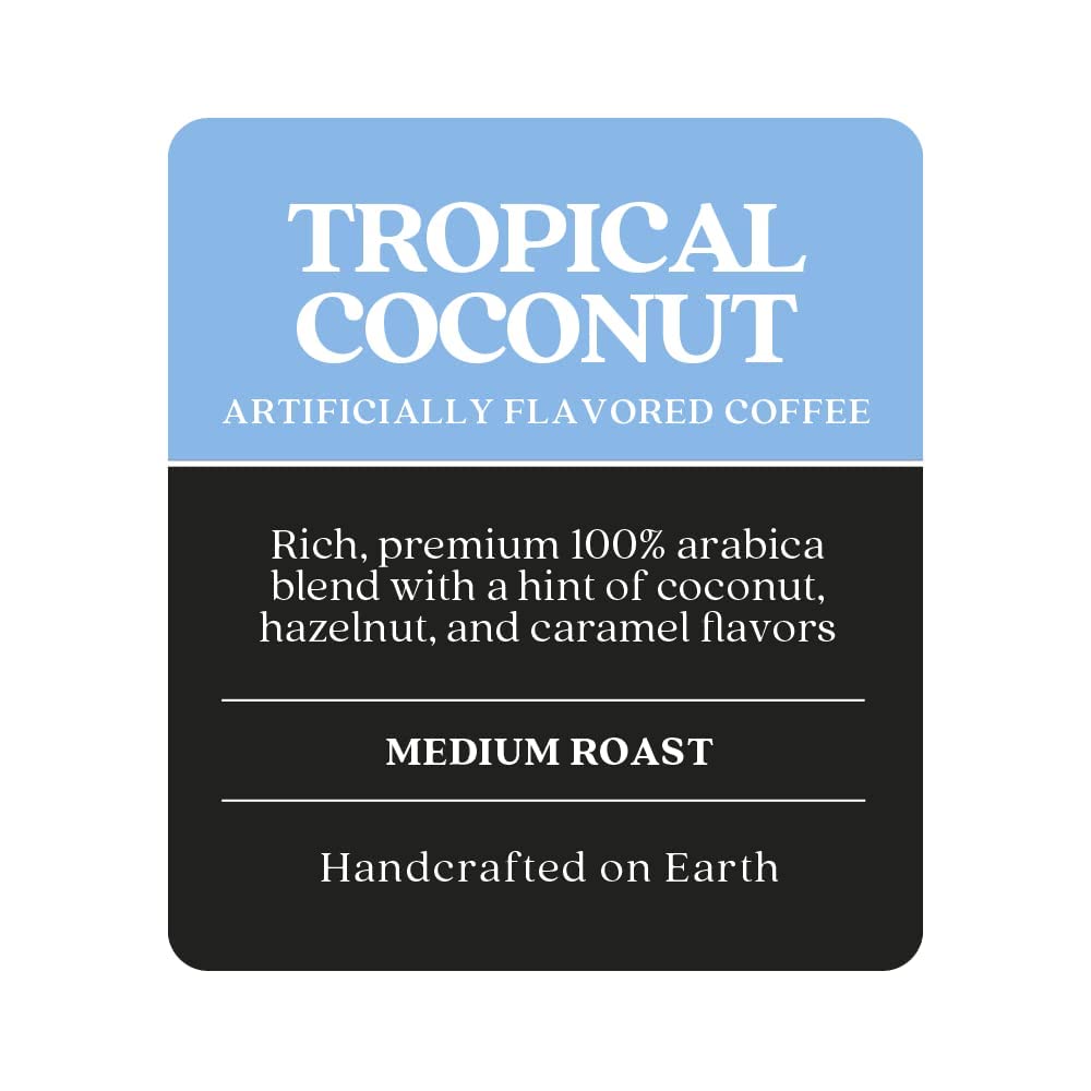 Copper Moon Medium Roast Whole Bean Coffee, Tropical Coconut Blend, 2 Lb