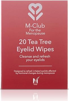 M-Club Tea Tree Eyelid Wipes - Biodegradable Eye Wipes - Suitable For Blepharitis, Dry Eyes, Mgd & Irritated Eyes - Individually Wrapped, Travel-Friendly, Ideal For Sensitive Eyes - 20 Pack