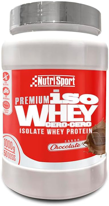 Nutrisport Iso Whey Zero Zero | Sports Food Supplement | High Protein Content | Increase In Muscle Mass | Bone Maintenance | Chocolate Flavor | 1000 Gr Jar