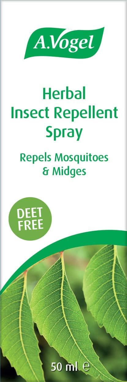 A.Vogel Neem Insect Repellent Spray | Made From Neem Seed Extract | Deet-Free Herbal Repellent For Insects Such As Midges, Mosquitos & Flies | 50Ml