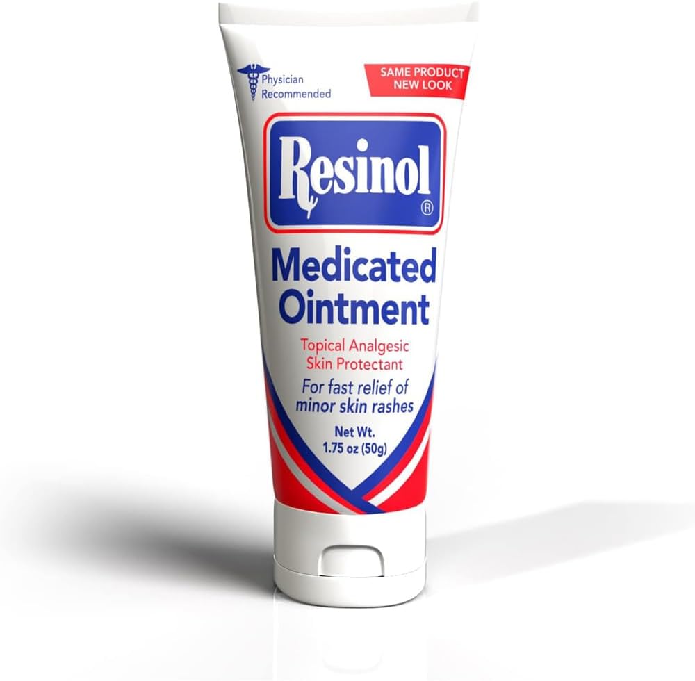 Resinol Medicated Ointment For Itch Relief And Protection Of Skin Rashes And Irritations, 1.75 Ounce Tube : Health & Household
