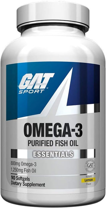 GAT Sport Essentials Omega-3 Purified Fish Oil, 90 Softgels