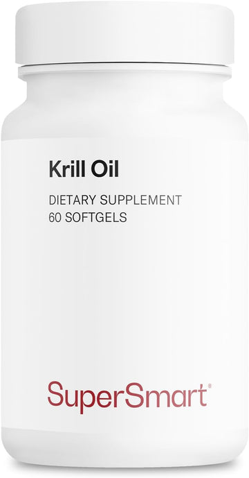 Supersmart Krill Oil 1180Mg Per Day (High Absorption) - Krill Oil Omega 3 Supplement - Epa & Dha Fatty Acids | Non-Gmo & Gluten Free - 60 Softgels