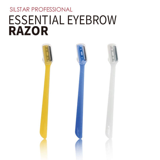 Silstar Made In Korea Razor Blade 3Pcs - Exfoliating Dermaplaning. Eyebrow Trimmers Razor, Facial Shaver Face Precision Razor Blade Dermaplaning Razors Tool, Eyebrow Shaper Face Hair Remover