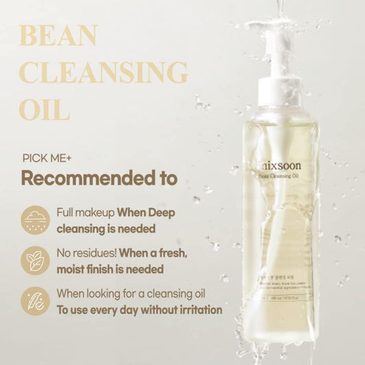 Mixsoon Bean Cleansing Oil 3.38 Fl. Oz. / 100Ml Lightweight Oil Cleanser Make Up Remover For Daily Skin Care Routine Korean Glass Skin Care