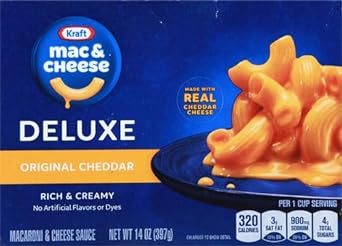 Kraft Deluxe Original Cheddar Macaroni & Cheese Dinner (14 Oz Box)