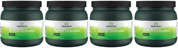 Swanson 100% Pure Non-Gmo Xylitol Granules 16 Ounce (1 Lb) (454 G) Granules (4 Pack)