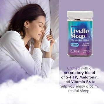 Livello Sleep Wild Berry Gummies - 60 Servings Natural Sleep Support With 5-Htp, Melatonin, And Vitamin B6 For Peaceful Night, Vegan & Gluten-Free