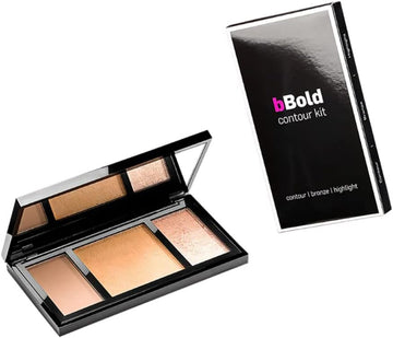 Bbold Contour Kit: Contour, Bronze, Highlight: Makeup Palette Powder Kit With Mirror: Vegan, Paraben Free & Cruelty Free