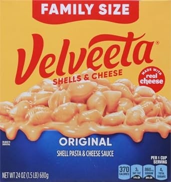 Velveeta Shells & Cheese Original Shell Pasta & Cheese Sauce Value Size Meal (24 Oz Box)