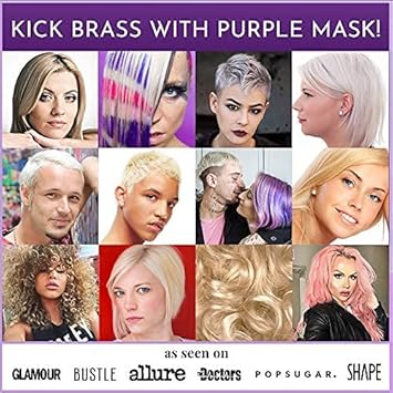 Artnaturals Purple Hair Mask For Blonde, Silver & Platinum Hair - Removes Yellow Brassy Color, Repairs Dry & Bleached Hair - Deep Conditioning Treatment Hair Moisturizer - Sulfate Free (8 Oz/226G)