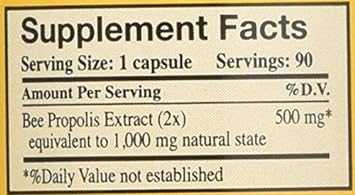YS Eco Bee Farms Propolis 1000-90 caps (Pack of 4)