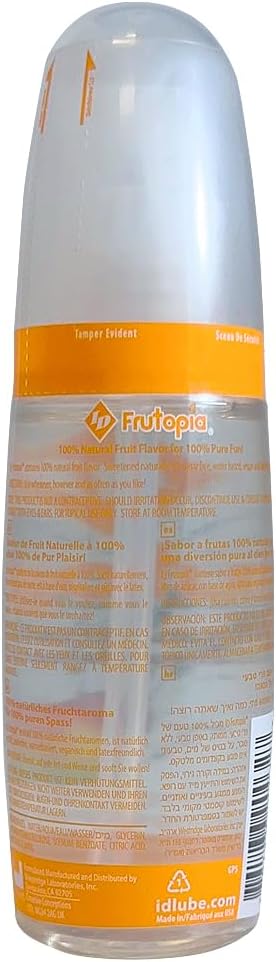 Id Frutopia Mango Passionfruit Flavoured Lube 100Ml Pump Bottle – Natural Flavoured Water Based Lubricant For Oral Sex