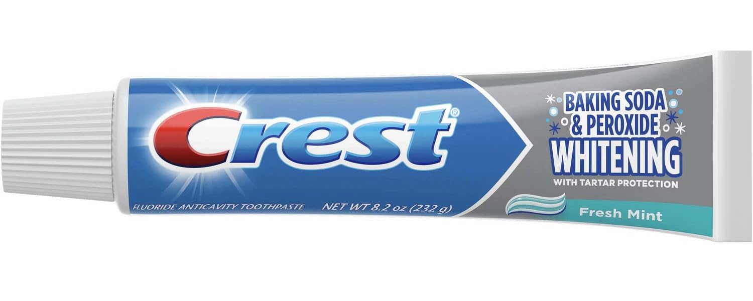 Crest Bspx Whitening8.2 Size 8.2Z Crest Baking Soda & Peroxide Toothpaste W/Tartar Control Fresh Mint : Health & Household