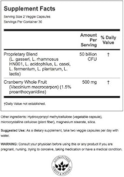 Swanson Ultra Probiotic For Women 50 Billion Cfu 60 Veg Capsules