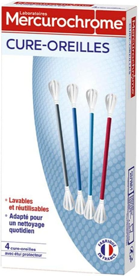 Mercurochrome Washable And Reusable Ear Picks 4 Units