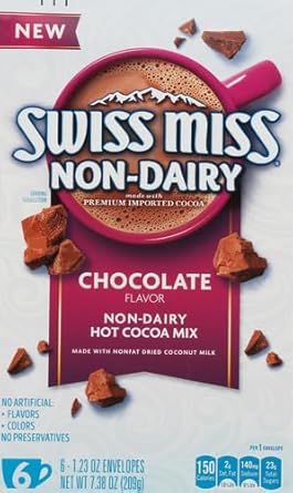 Swiss Miss Non-Dairy Chocolate Flavored Hot Cocoa Mix, 1.23 Oz 6 Ct