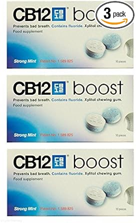 Multibuy 3X Cb12Boost Sugar Free Strong Mint Chewing Gum 10 Pieces By Does Not Apply