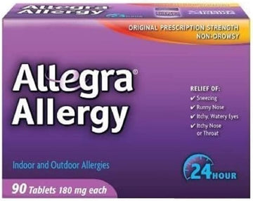 Allegra Allergy Original Prescription Strength 180Mg - 90 Count