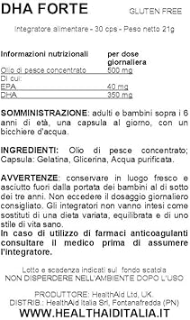 HealthAid DHA Forte 30 Capsules : Amazon.co.uk: Health & Personal Care