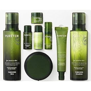 Puretem Purevera Facial Skin Care 3 Items Set (100% Organic Aloe Vera) By Kwailnara : Beauty & Personal Care