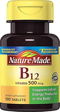 Nature Made Vitamin B12 500 Mcg. Tablets 100 Ct