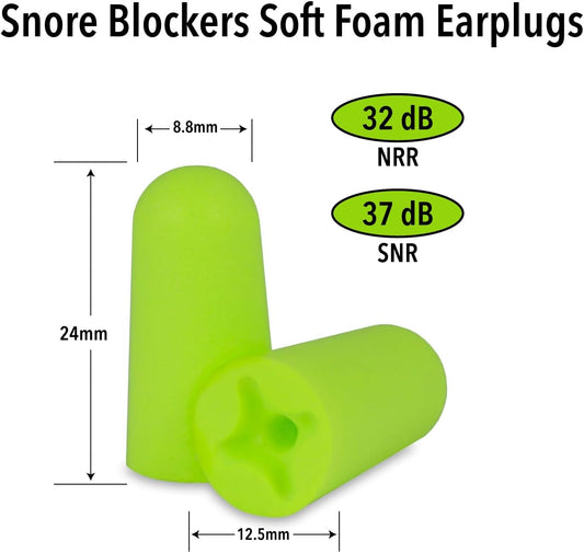 Macks Snore Blockers Soft Foam Earplugs, 12 Pair  32 Db High Nrr, 37 Db Snr  Comfortable Ear Plugs For Sleeping, Snoring, Loud Noise And Travel