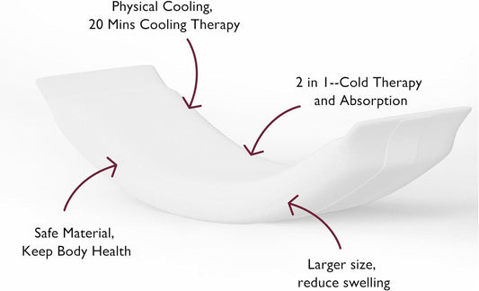 Momcozy 2-in-1 Postpartum Recovery Care Instant Cold Soothing Ice Pads, 4-Pack Super Absorbent Maternity Cooling Pads for Women Moms Labor Delivery Care Mothers After Birth